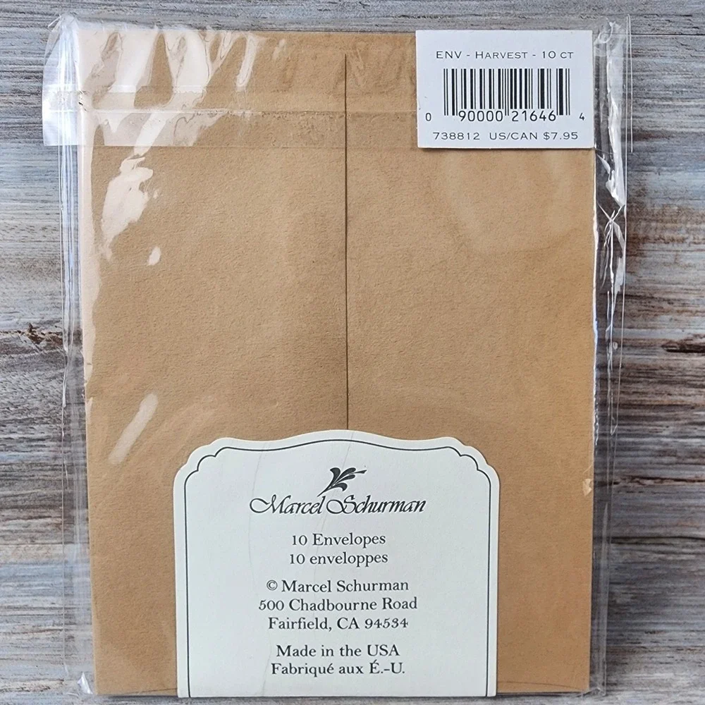Marcel Schurman Harvest Tan Envelopes 10 Count Pack Made in USA 738812